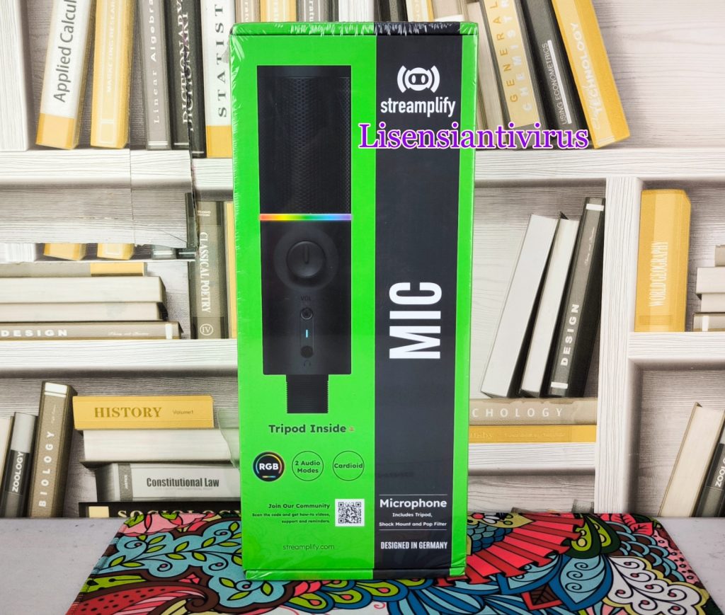 STREAMPLIFY MIC TRIPOD RGB USB Microphone With Desktop Stand